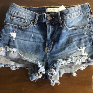 Cut off denim shorts